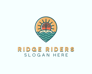 Adventure Location Pin logo design