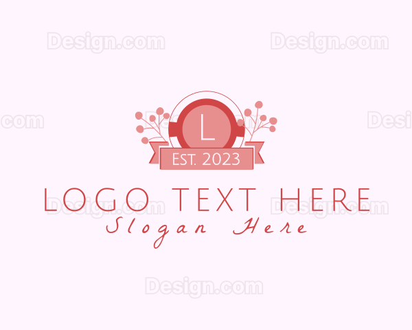 Elegant Floral Cosmetics Boutique Logo