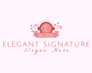 Elegant Floral Cosmetics Boutique logo design