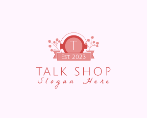 Elegant Floral Cosmetics Boutique logo design