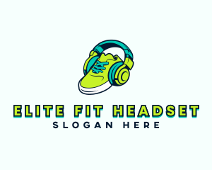 Hip Hop Headset Sneakers logo design