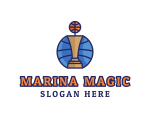 Basketball Tournament Competition Trophy logo design