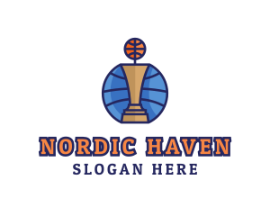 Basketball Tournament Competition Trophy logo design