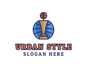 Basketball Tournament Competition Trophy logo design