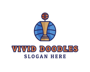 Basketball Tournament Competition Trophy logo design