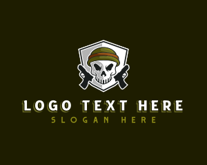 Skull Pistol Handgun logo