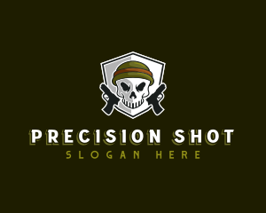 Skull Pistol Handgun logo