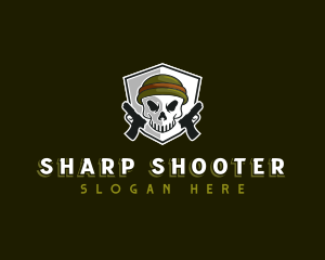 Skull Pistol Handgun logo