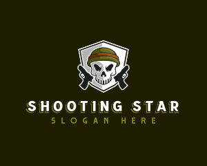 Skull Pistol Handgun logo