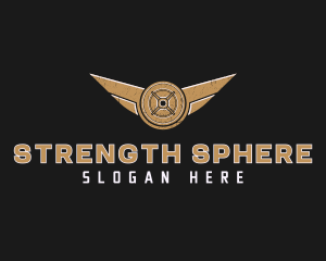 Rustic Wing Barbell logo
