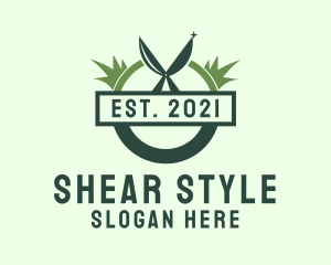 Lawn Care Shears  logo design