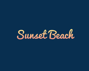 Sunset Beach Resort logo design