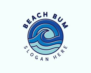 Beach Ocean Tide logo design