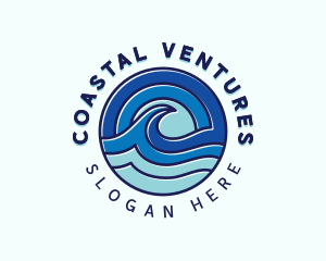 Beach Ocean Tide logo design