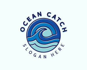 Beach Ocean Tide logo design