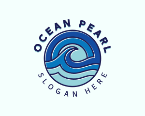 Beach Ocean Tide logo design