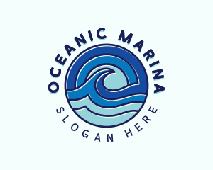 Beach Ocean Tide logo design