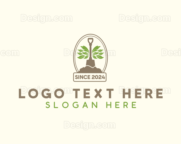 Landscaping Gardening Shovel Logo