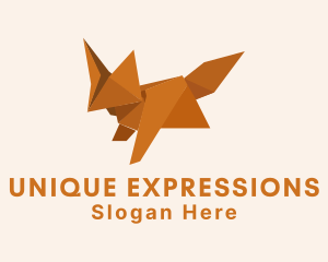 Origami Paper Fox logo design