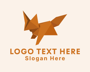 Paper - Origami Paper Fox logo design