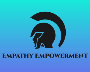 Female Gladiator Helmet logo design