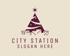 City Christmas Tree  logo design