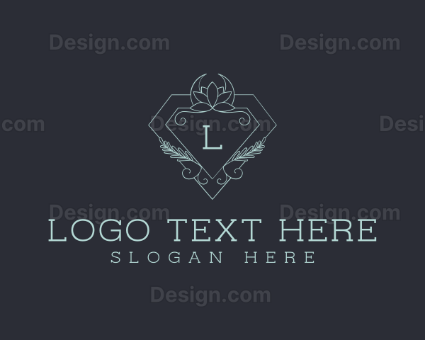 Diamond Floral Jewelry Logo