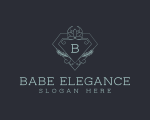 Diamond Floral Jewelry logo design