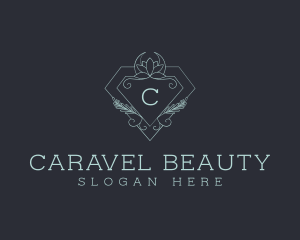 Diamond Floral Jewelry logo design