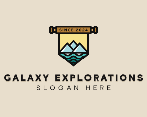 Mountain Lake Campsite logo design