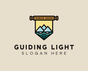 Mountain Lake Campsite logo design