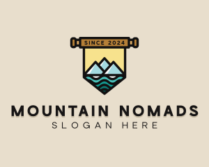 Mountain Lake Campsite logo design