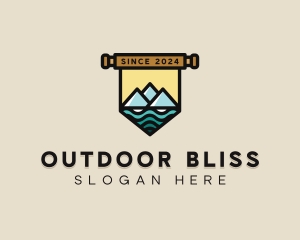 Mountain Lake Campsite logo design