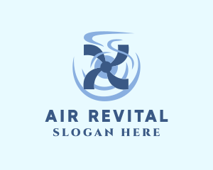 Ventilation Wind Propeller logo design