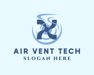 Ventilation Wind Propeller logo design