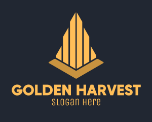 Golden Elegant Architecture Firm logo design