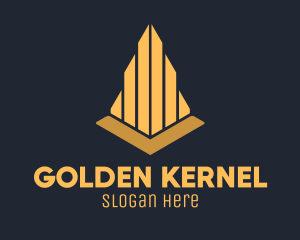 Golden Elegant Architecture Firm logo design