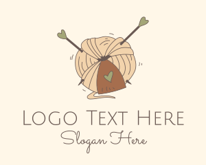 Fabric - Heart Fabric Wool logo design