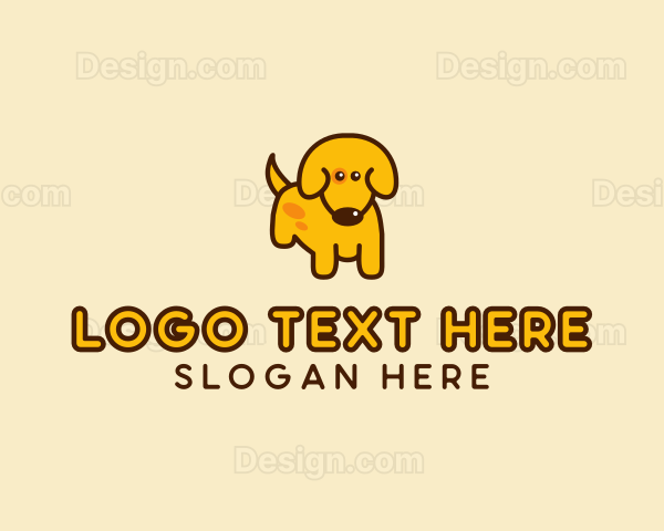 Cute Yellow Dog Logo