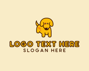 Cute Yellow Dog logo design