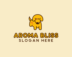 Cute Yellow Dog logo design