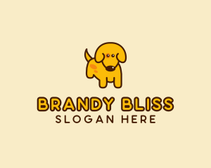 Cute Yellow Dog logo design