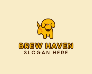 Cute Yellow Dog logo design