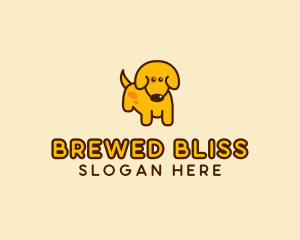 Cute Yellow Dog logo design