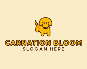 Cute Yellow Dog logo design