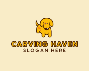 Cute Yellow Dog logo design