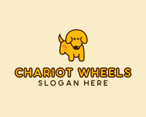 Cute Yellow Dog logo design