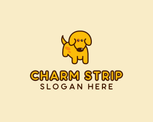 Cute Yellow Dog logo design