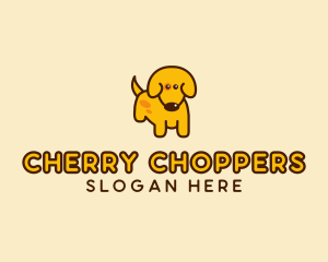 Cute Yellow Dog logo design