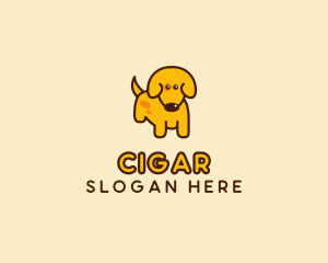 Cute Yellow Dog logo design